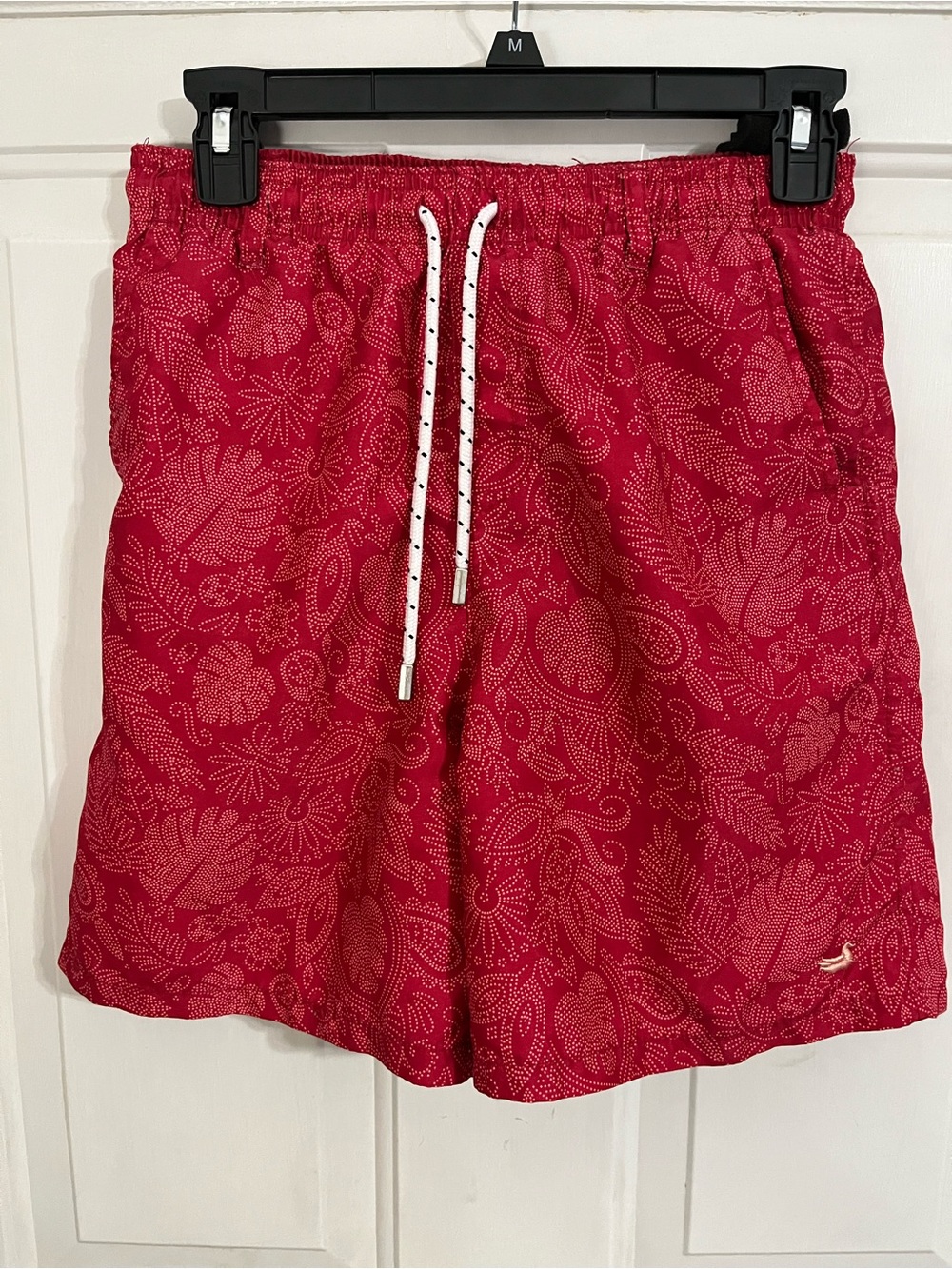 Southern Marsh Red Floral-Print Swim Trunks